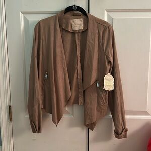 NWT Altard State tan faux suede jacket